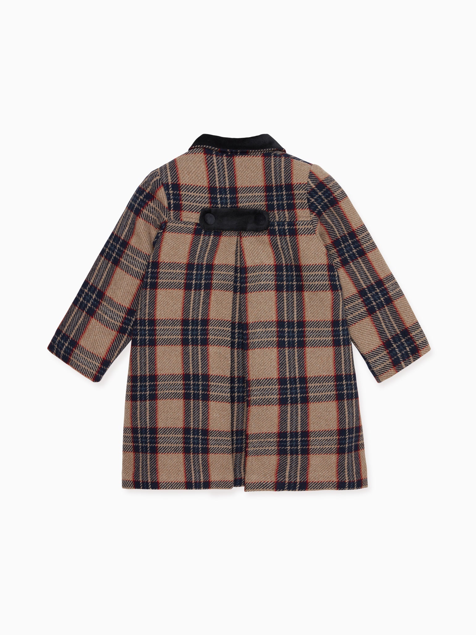 Navy Check Arrieta Girl Coat