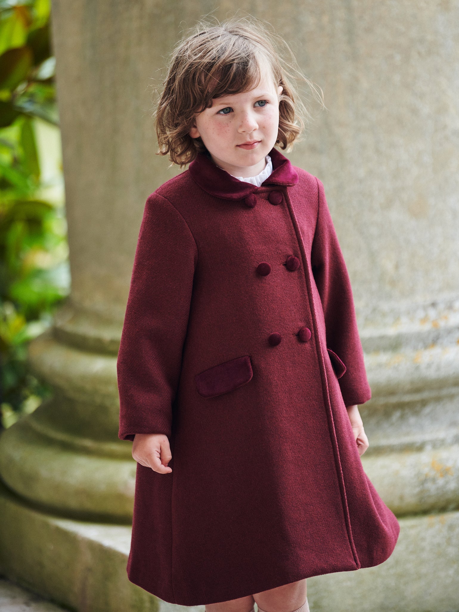 Burgundy Arrieta Girl Coat