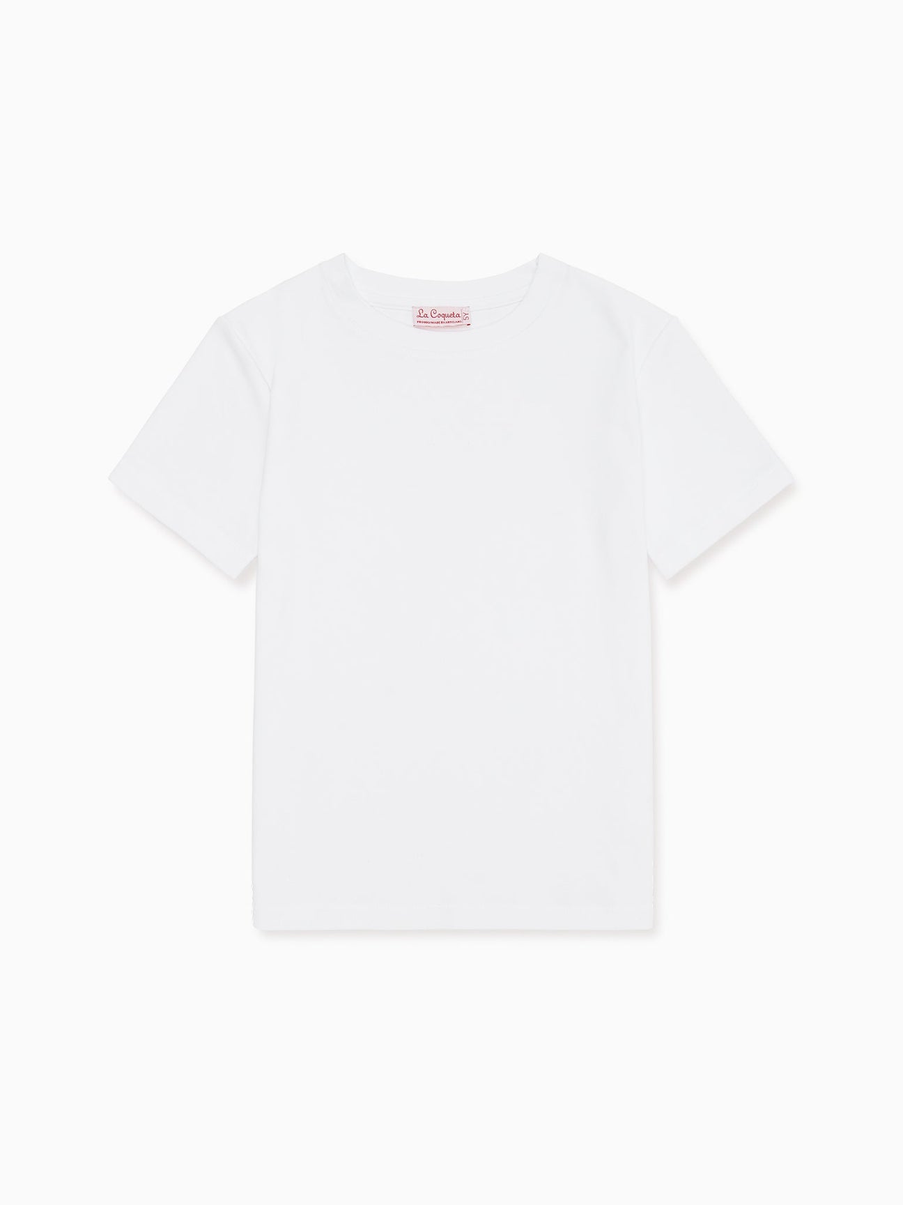 White Arturo Kids Cotton T-Shirt – La Coqueta Kids