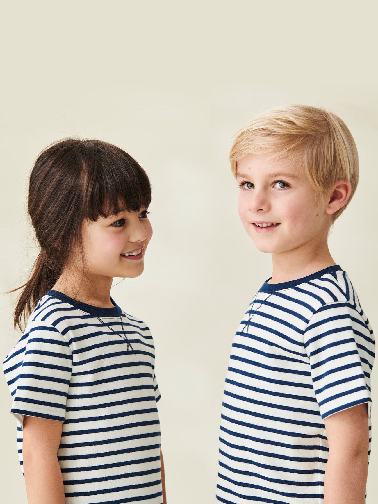 Navy Stripe Arturo Kids Cotton T-Shirt