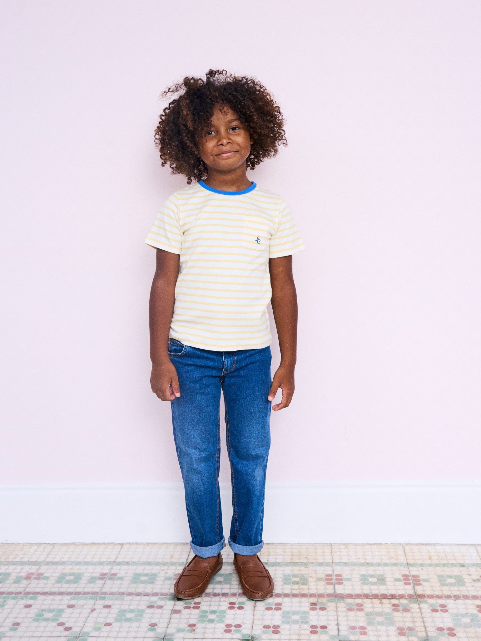Yellow Stripe Arturo Kids T-Shirt