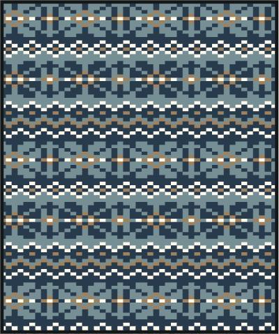 Dusty Blue Merino Fair Isle Kids Snood