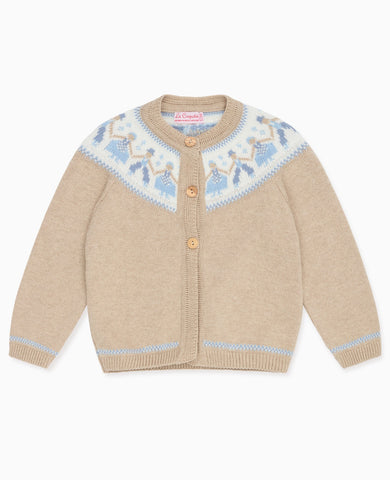 Oatmeal Aubrey Cotton Baby Cardigan
