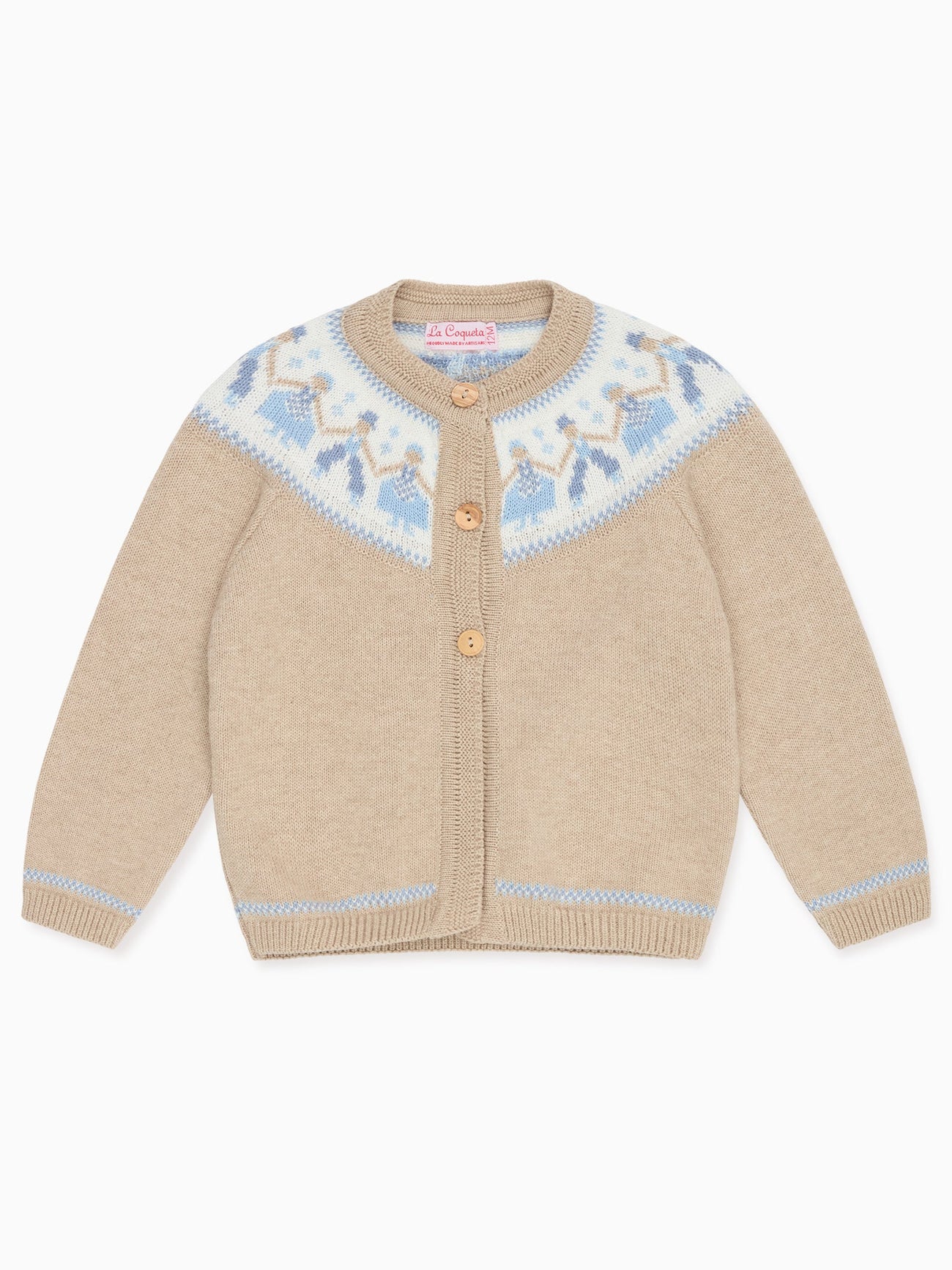 Oatmeal Aubrey Cotton Baby Cardigan