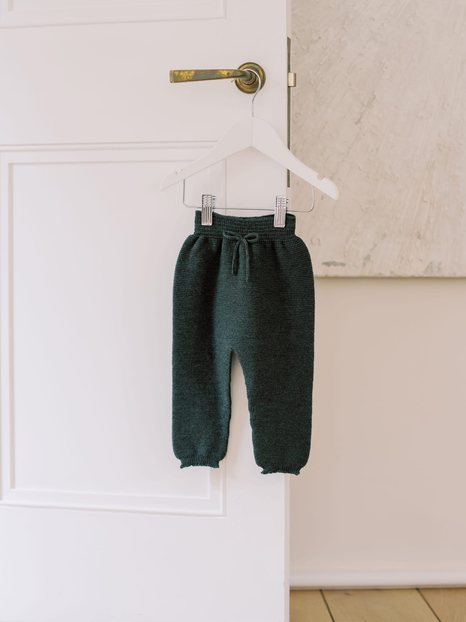 Olive Green Augusto Merino Baby Trousers