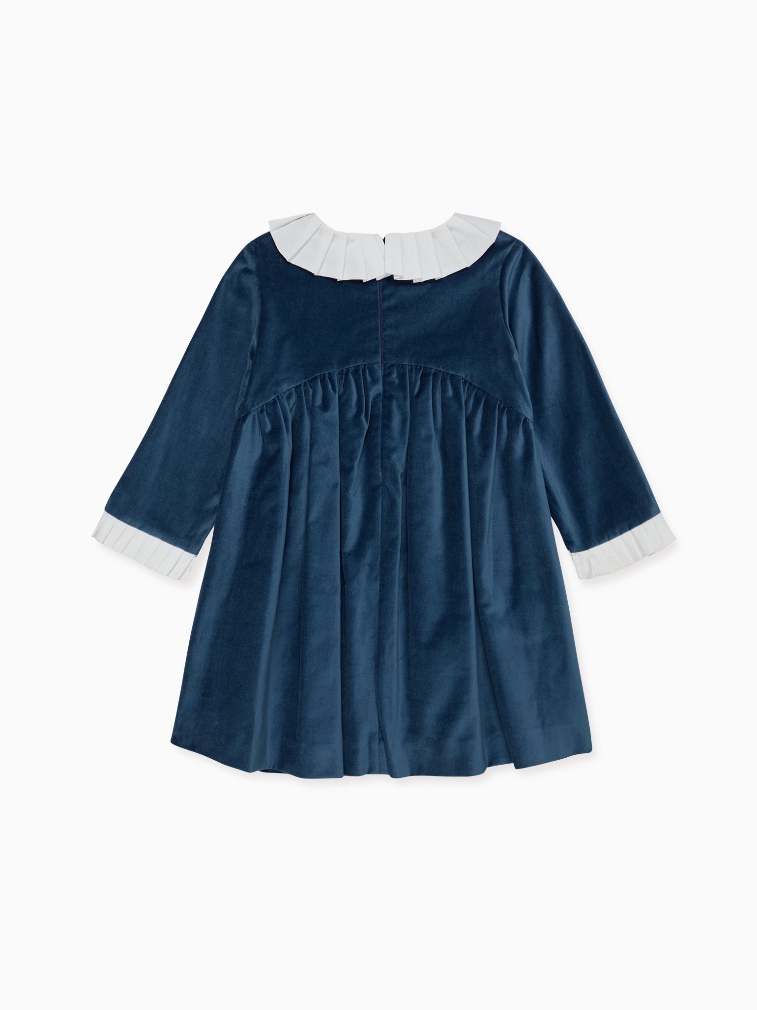 Blue Aurelia Velvet Girl Empire Dress