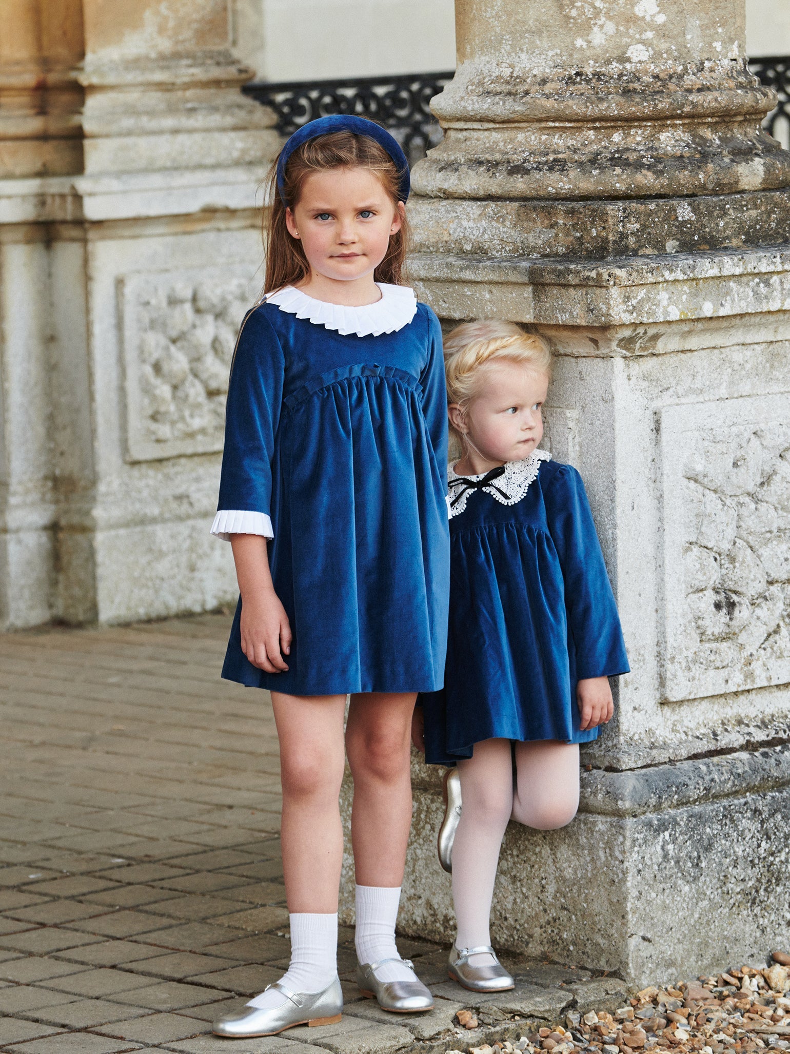 Girls Blue Dresses Light Royal Navy La Coqueta Kids