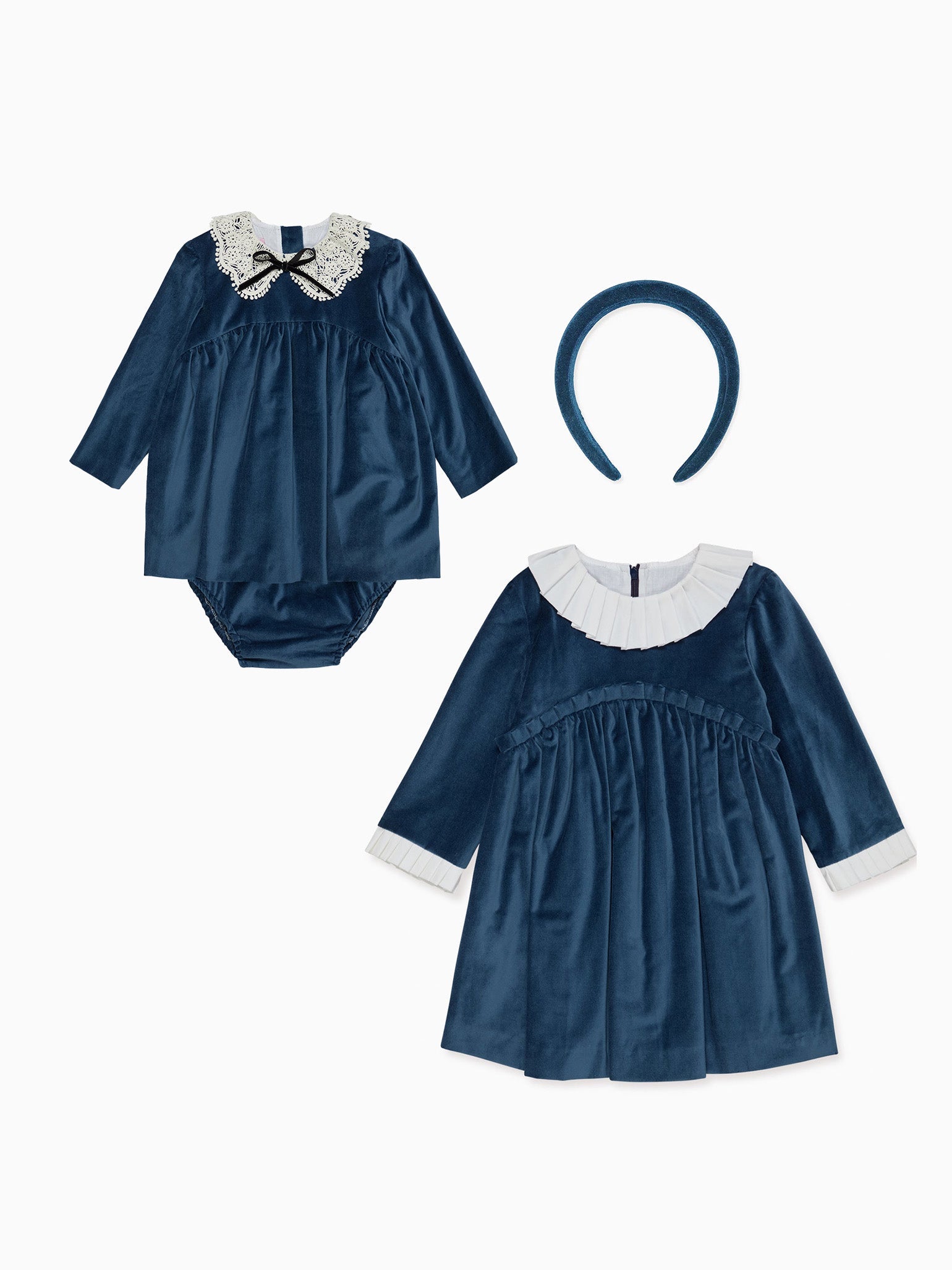 Aurelia Dress, Antonella Baby Set & Headband Outfit Bundle