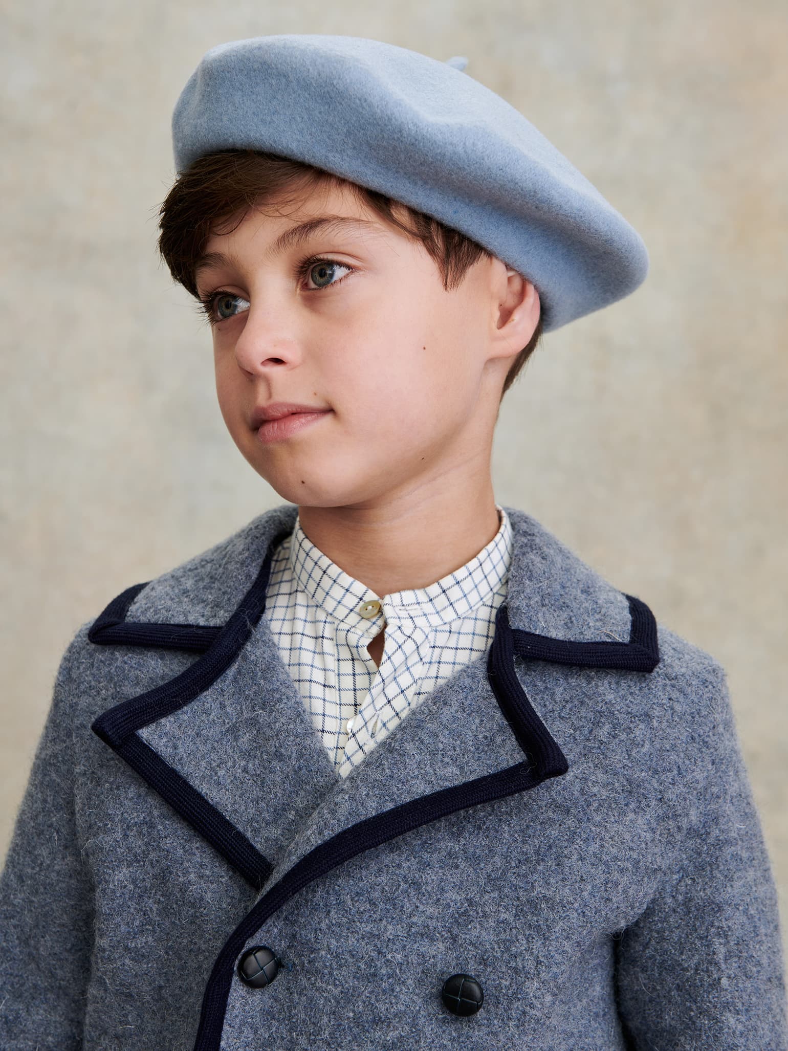Blue Austria Boy Wool Jacket