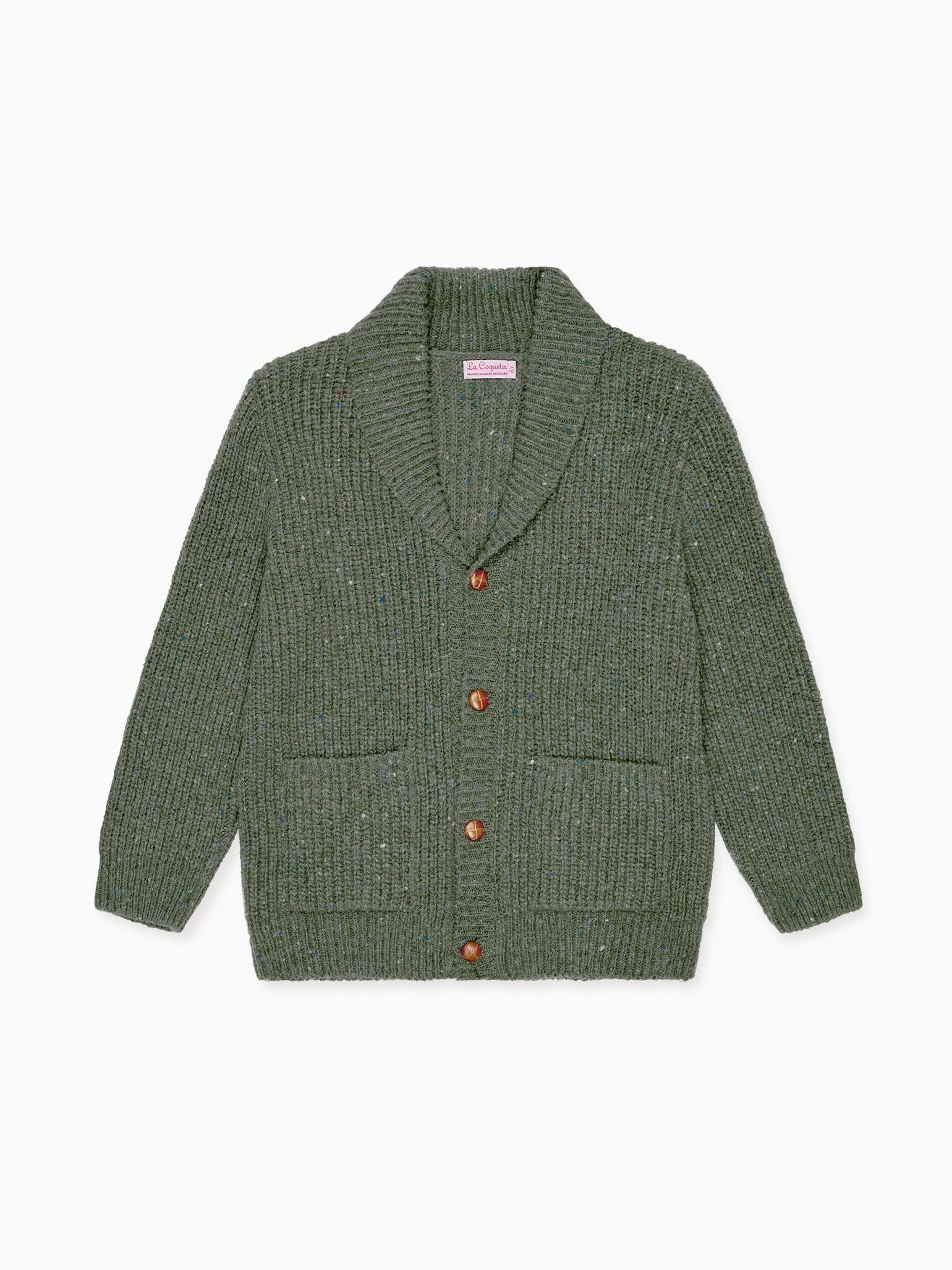 Olive Axel Merino Boy Cardigan