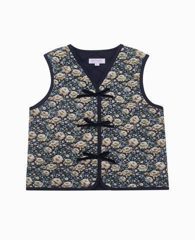 Navy Floral Azari Girl Gilet
