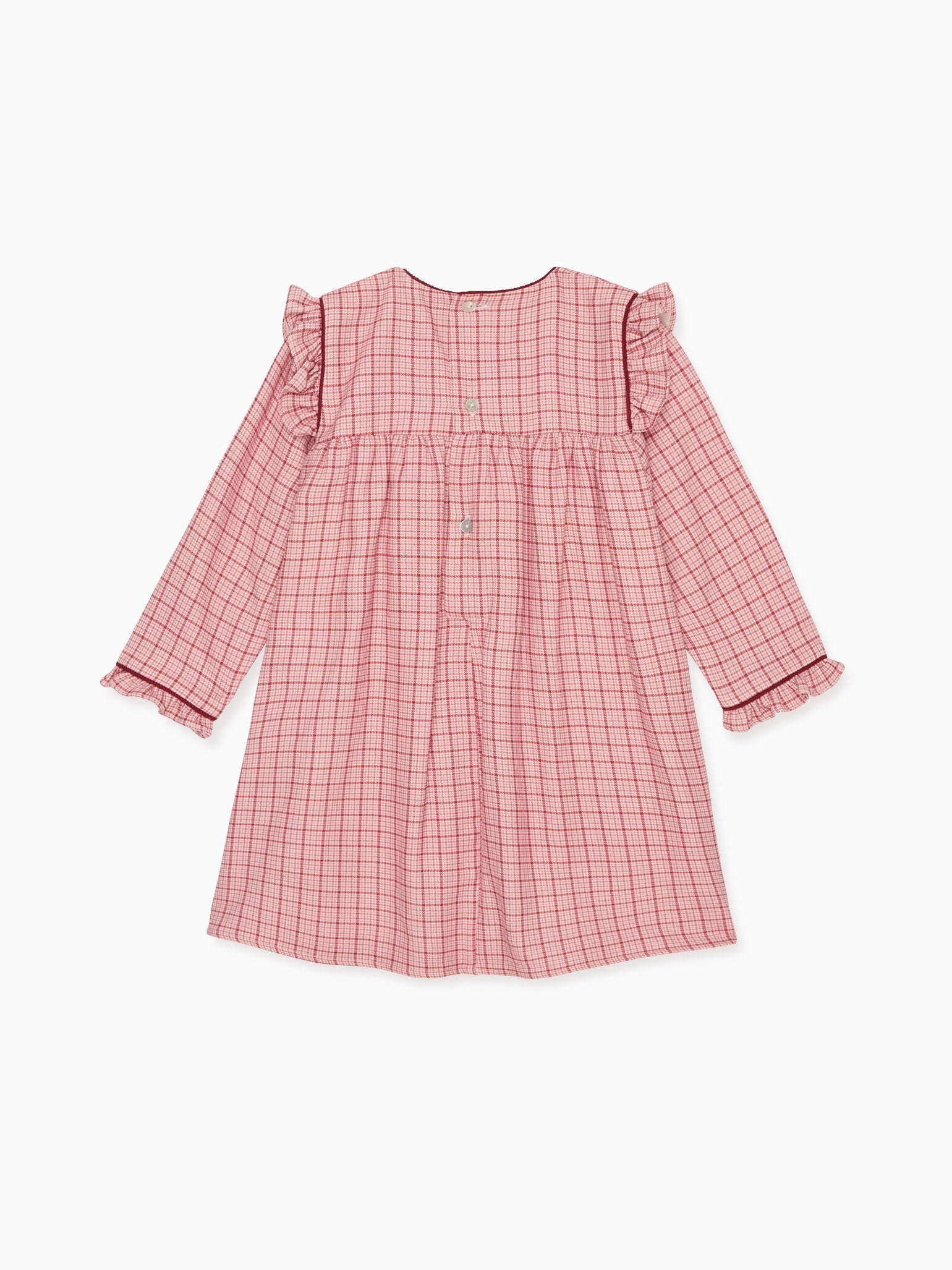 Pink Check Azuna Girl Empire Dress