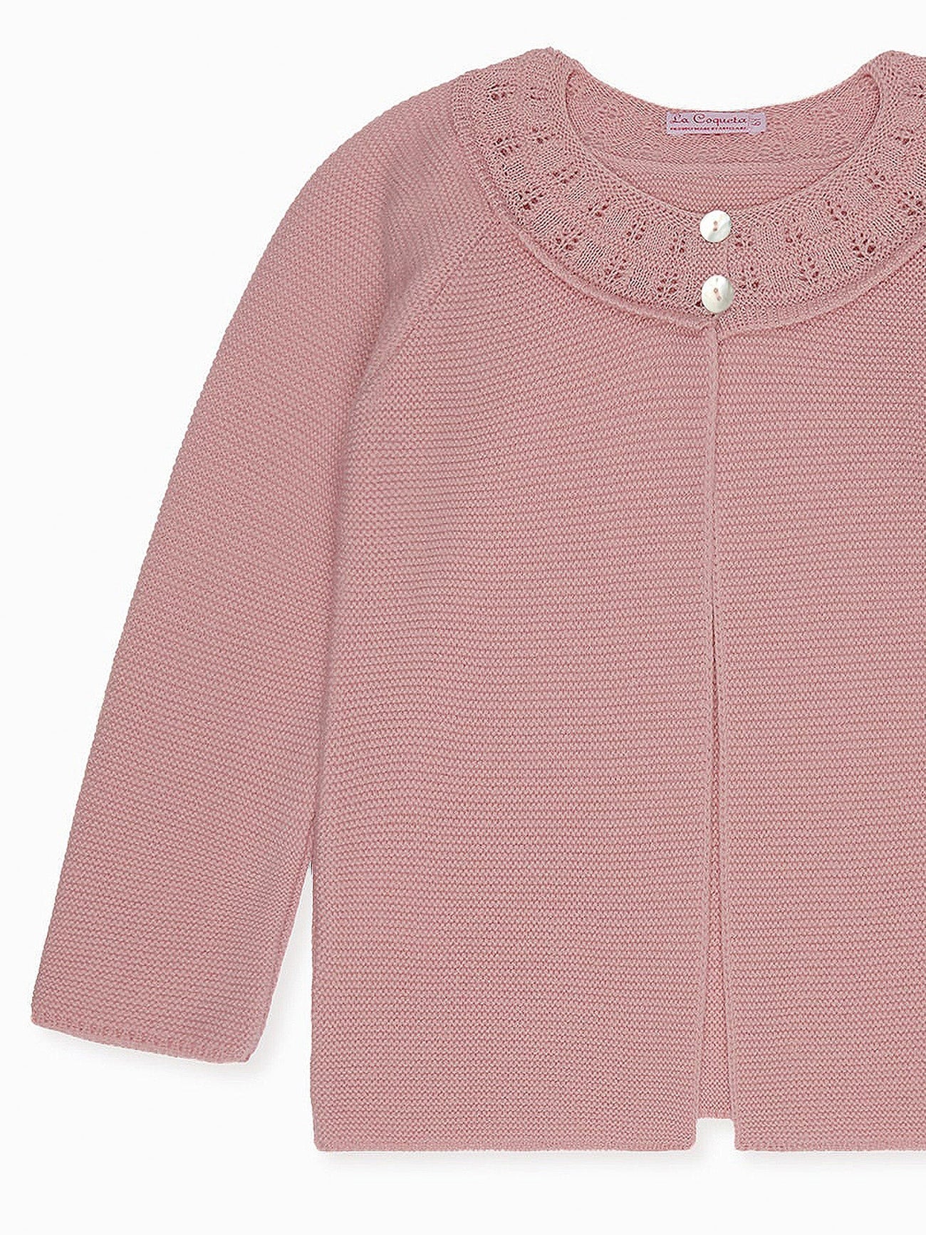 Dusty Pink Baena Merino Girl Cardigan