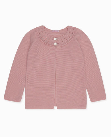 Dusty Pink Baena Merino Girl Cardigan
