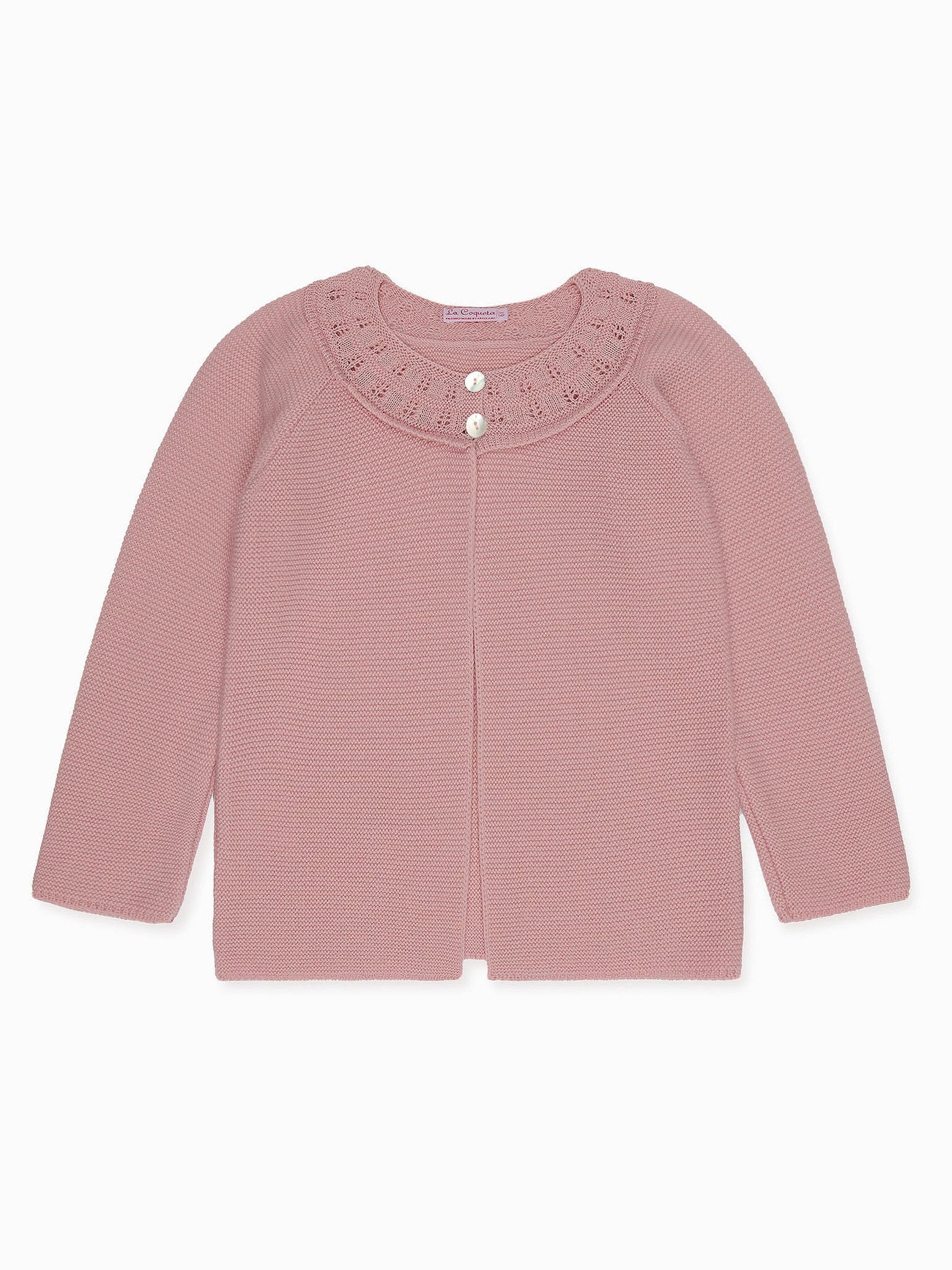 Dusty Pink Baena Merino Girl Cardigan