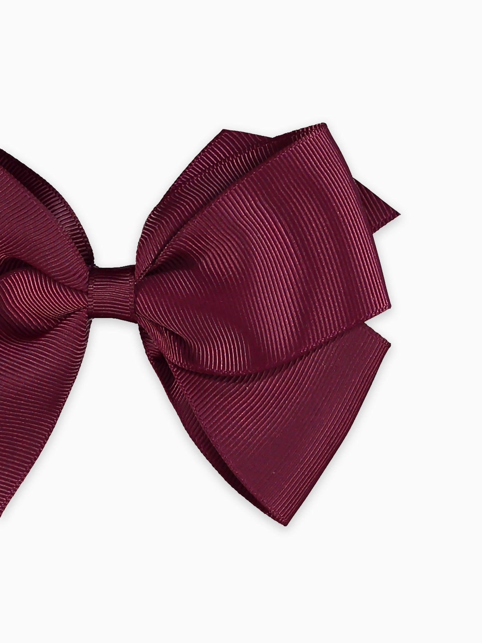 Burgundy Big Bow Girl Clip