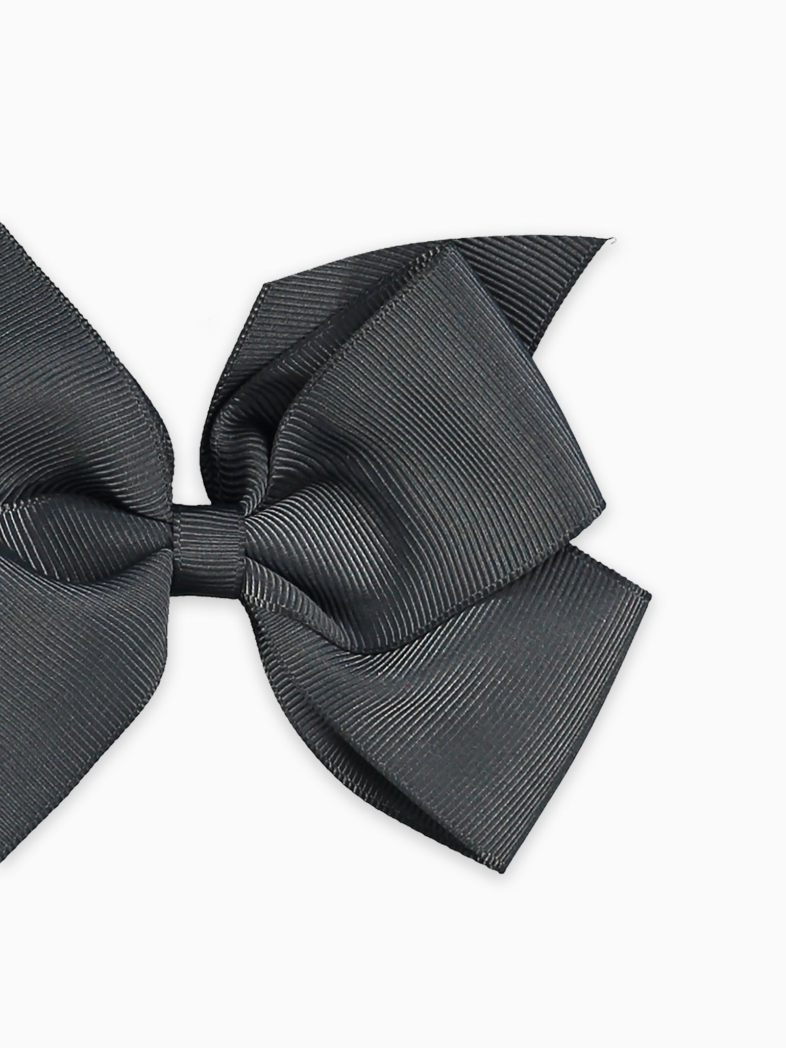 Dark Grey Big Bow Girl Clip