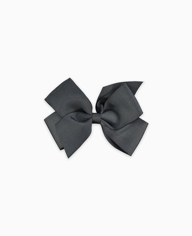 Dark Grey Big Bow Girl Clip