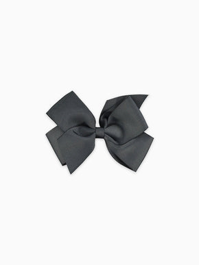 Dark Grey Big Bow Girl Clip