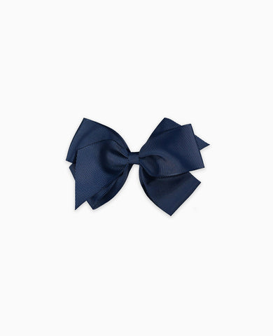 Navy Blue Big Bow Girl Clip