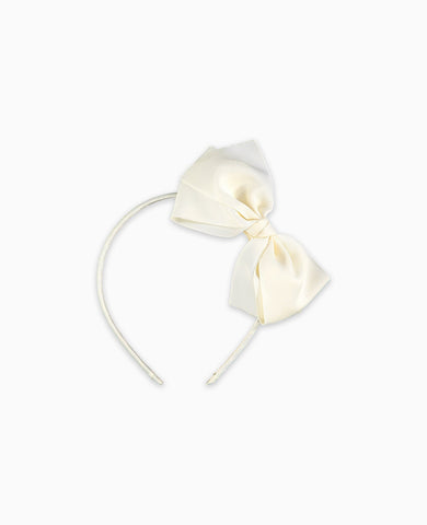 Off White Big Bow Girl Headband