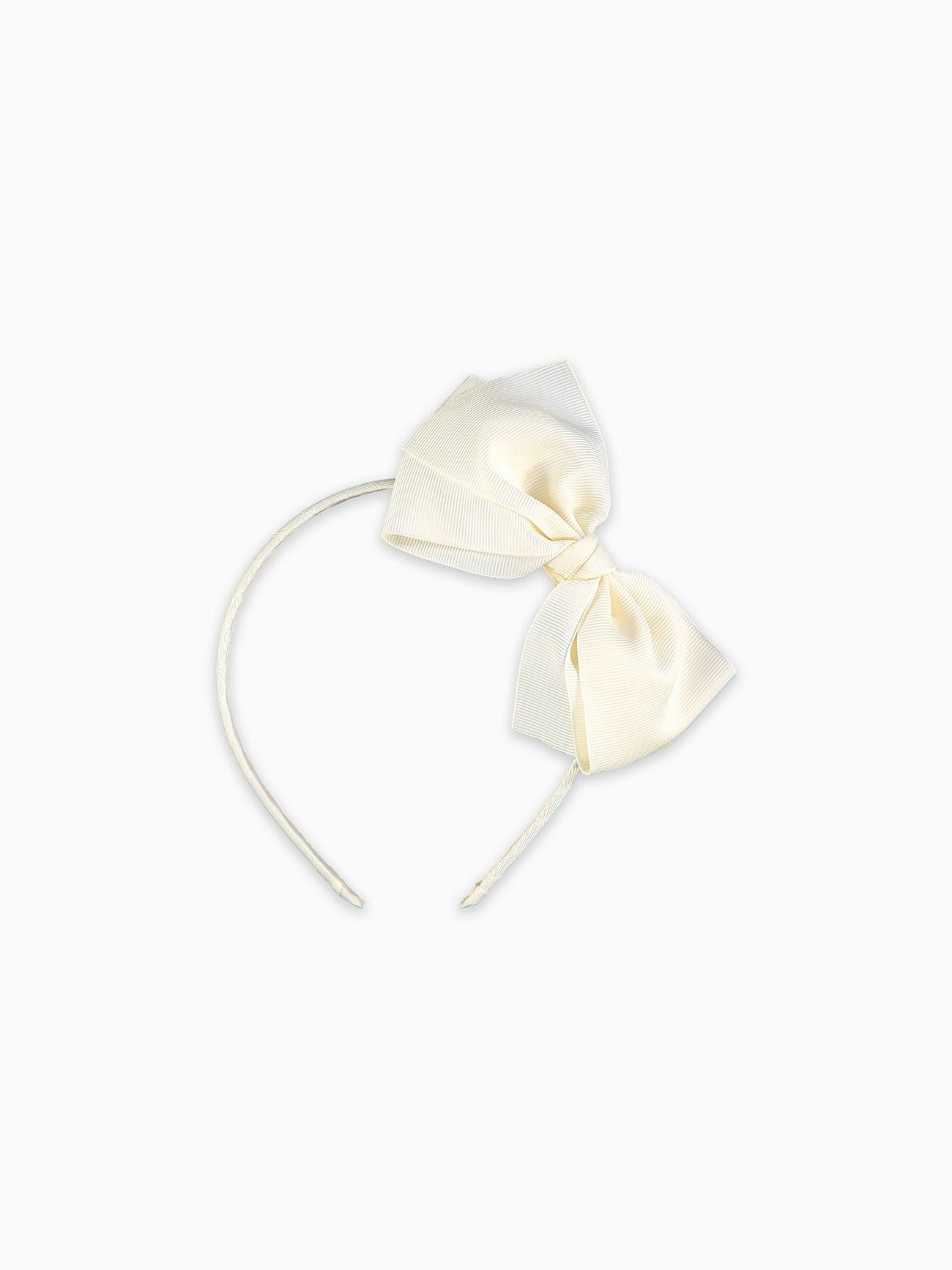 Off White Big Bow Girl Headband