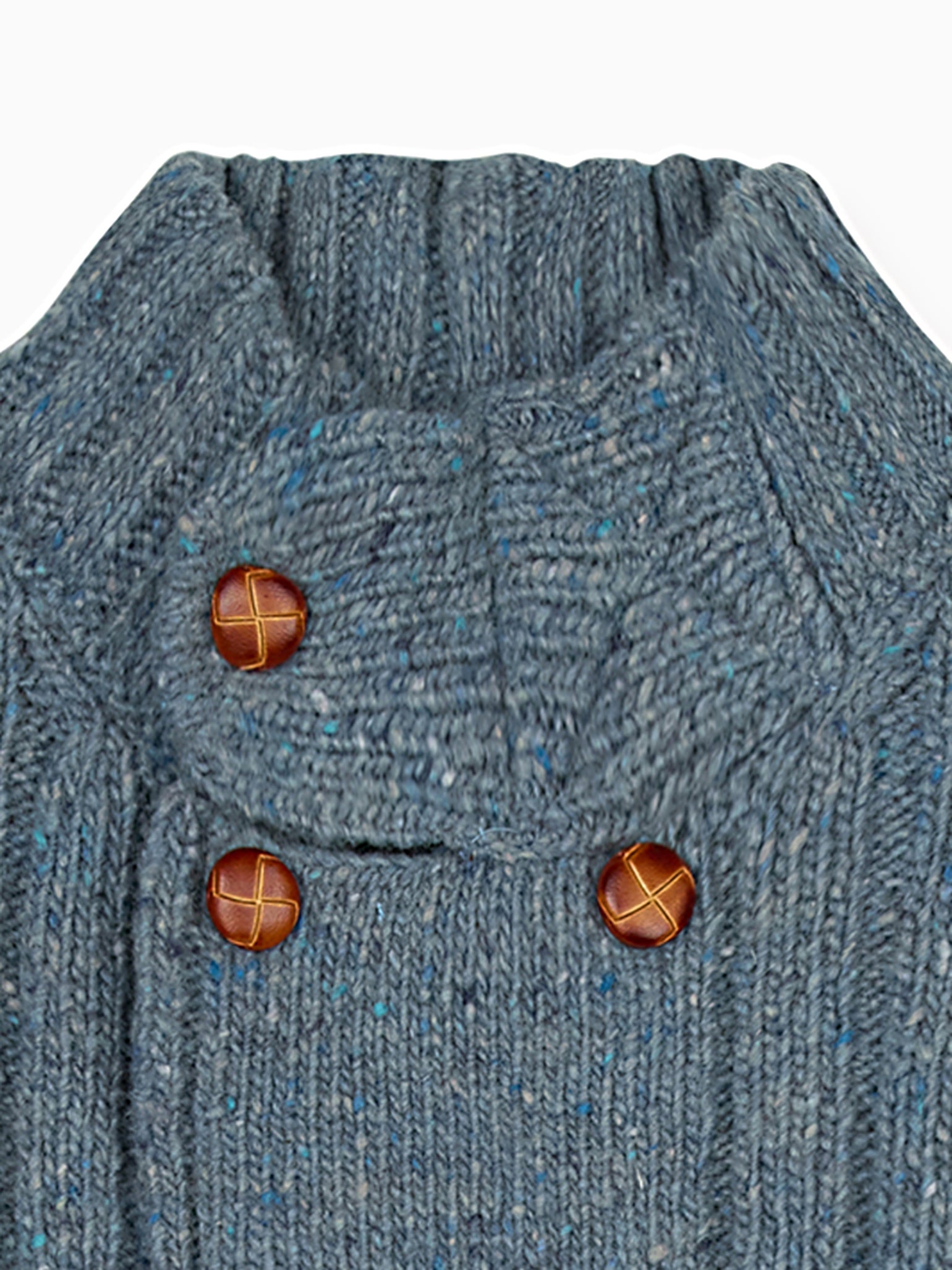 Blue Bolo Merino Boy Cardigan