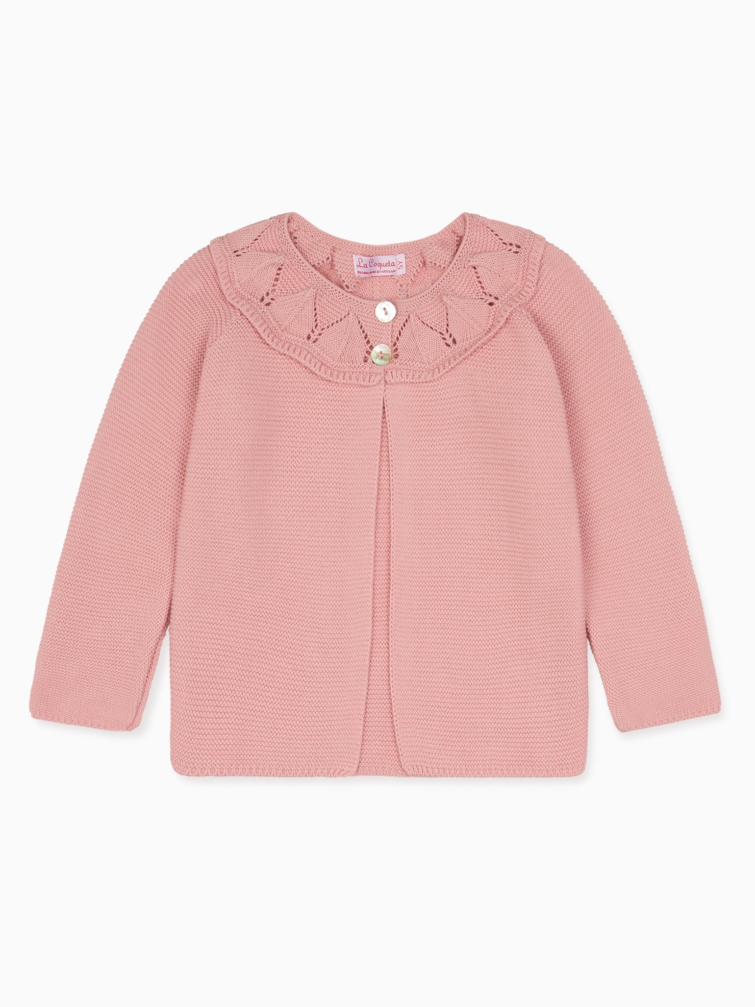 Dusty Pink Baena Cotton Girl Cardigan