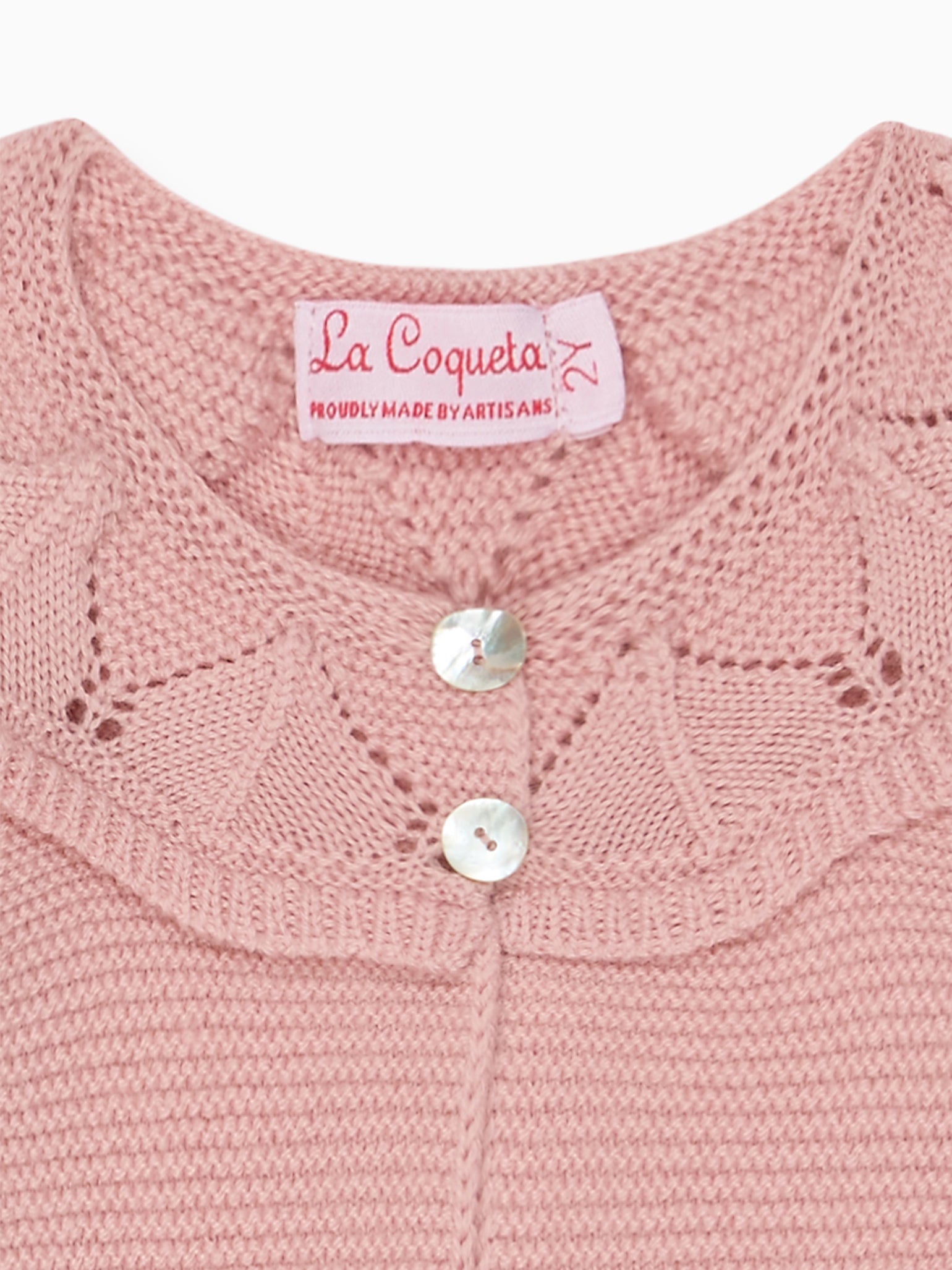 Pink Baena Merino Baby Girl Cardigan