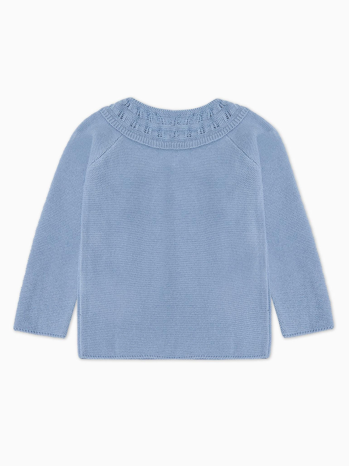 Dusty Blue Baena Merino Girl Cardigan