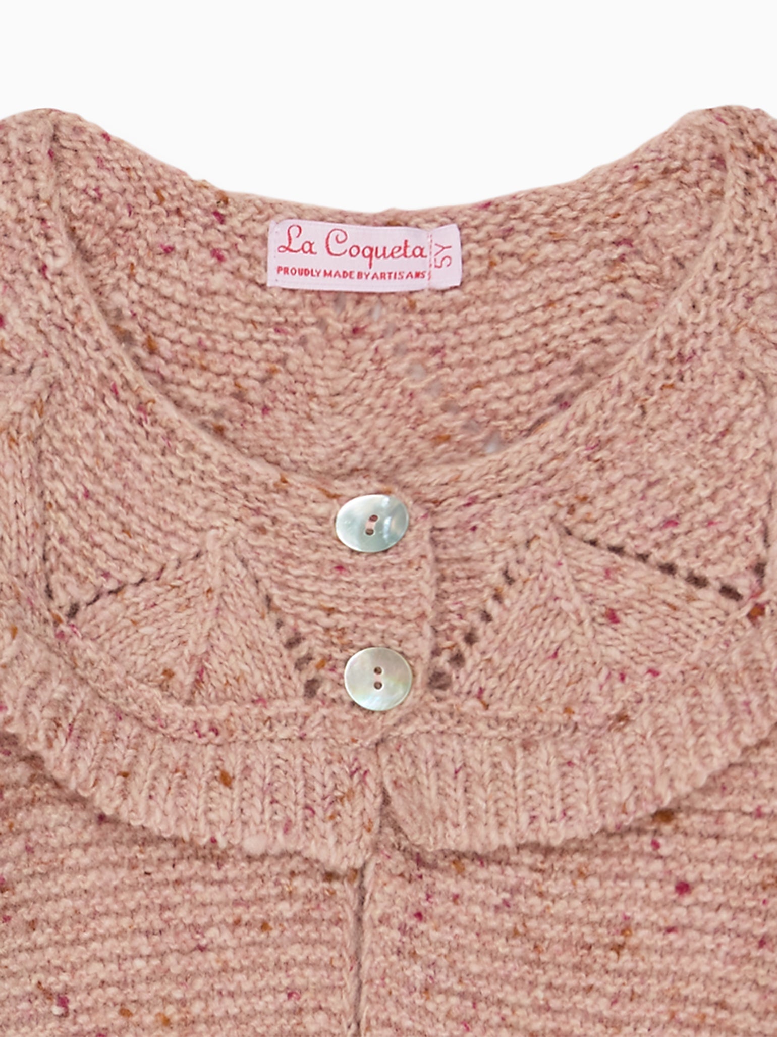 Dusty Pink Baena Merino Girl Cardigan