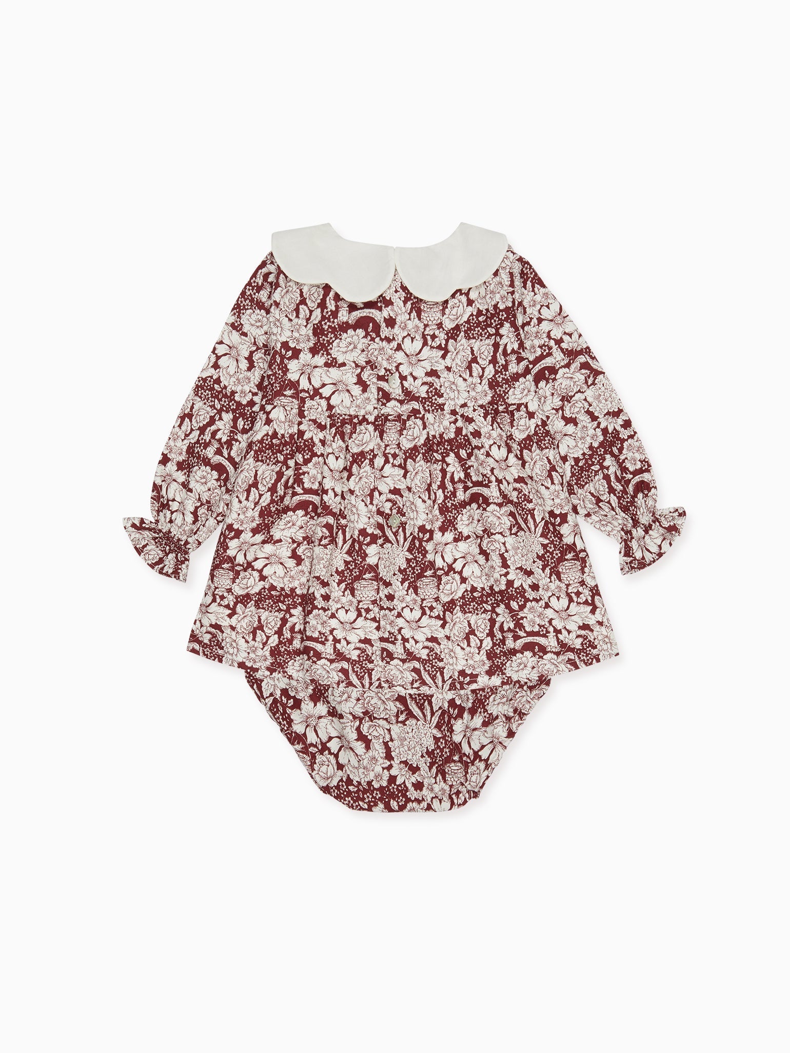 Burgundy Floral Bamba Baby Set