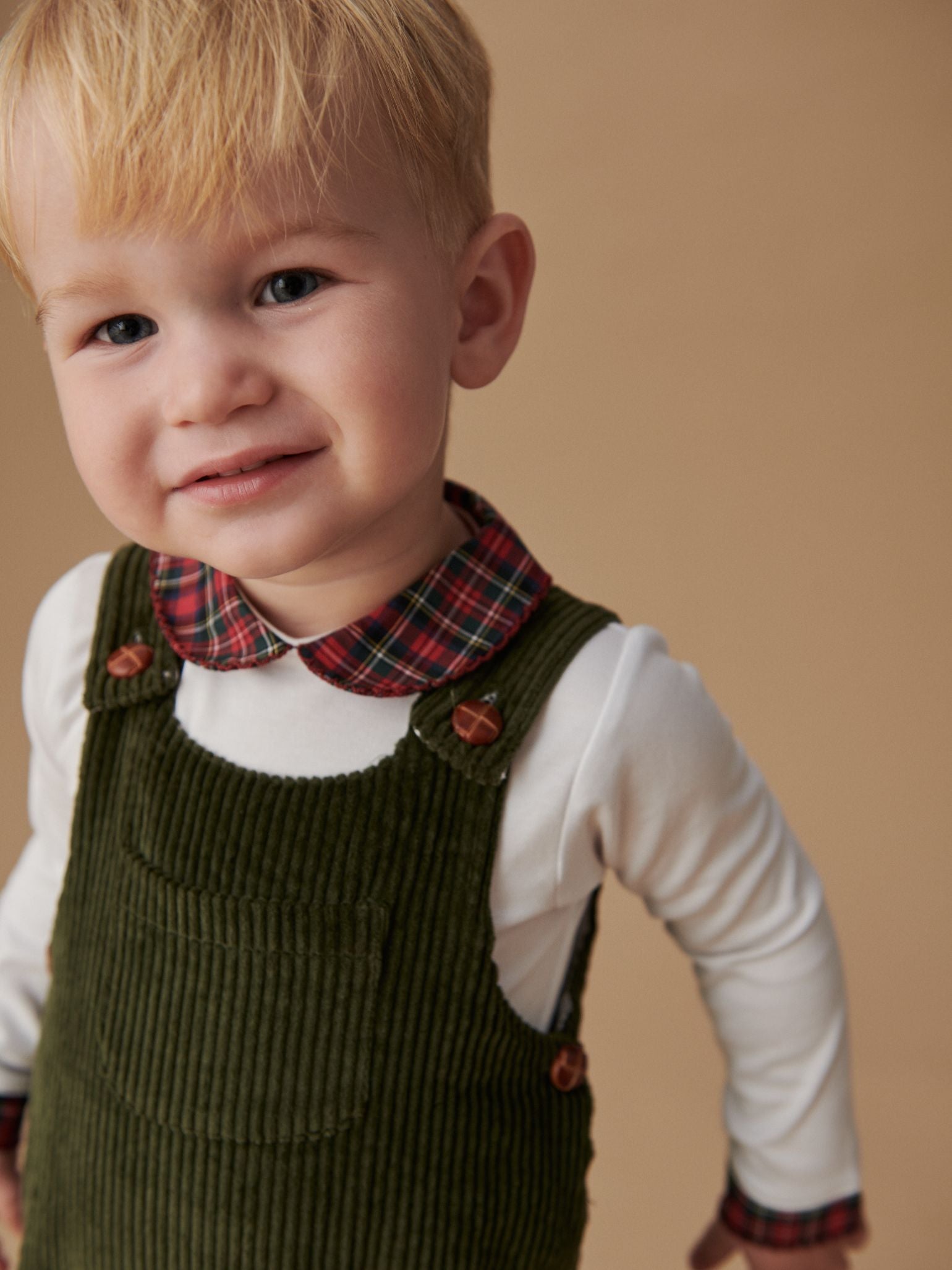 Bastia Baby Body Vest, Coroza Baby Dungarees & Denia Baby Cardigan Outfit Bundle