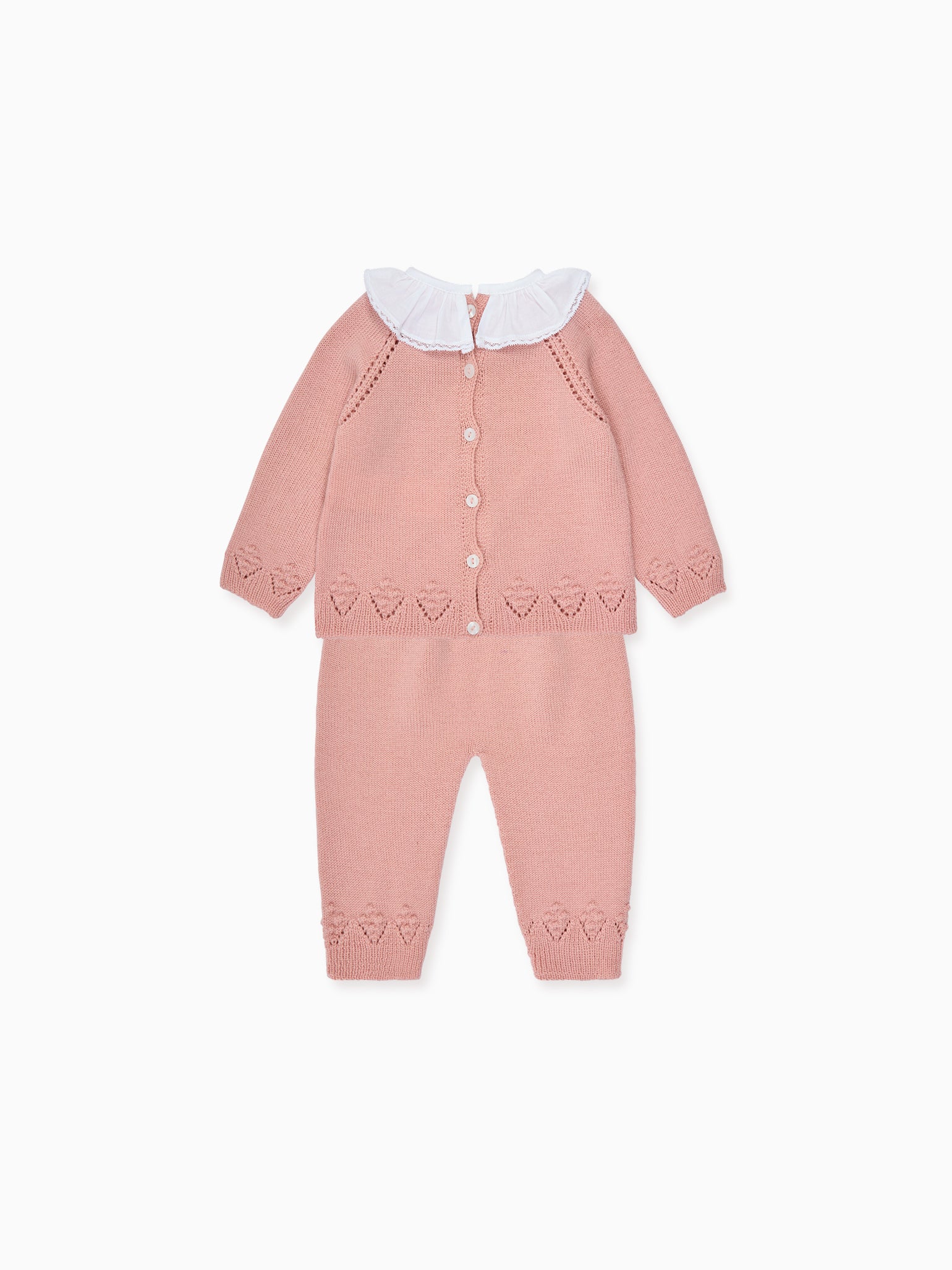 Dusty Pink Baya Merino Baby Girl Knitted Gift Box Set