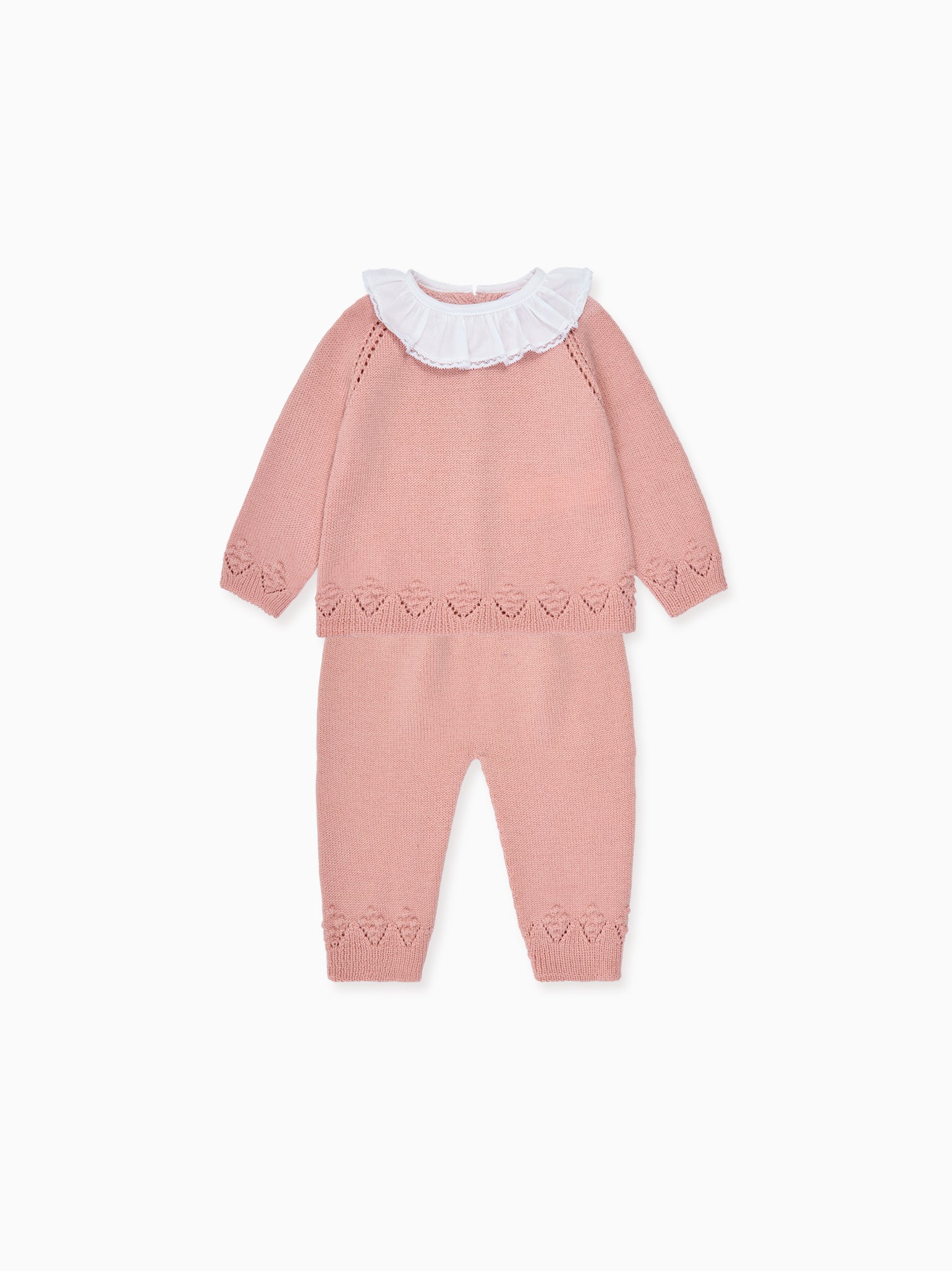 Dusty Pink Baya Merino Baby Girl Knitted Gift Box Set