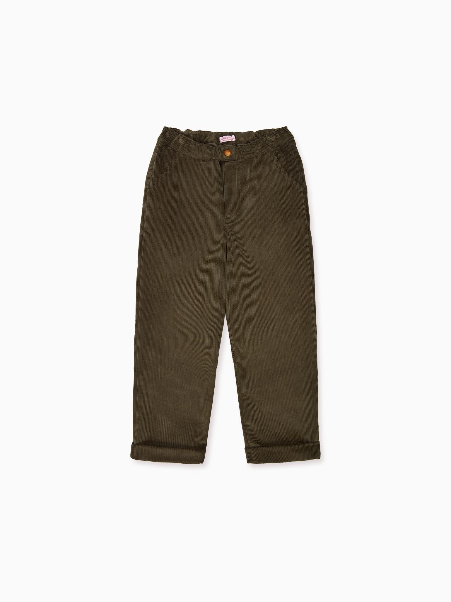 Olive Benito Corduroy Boy Trousers