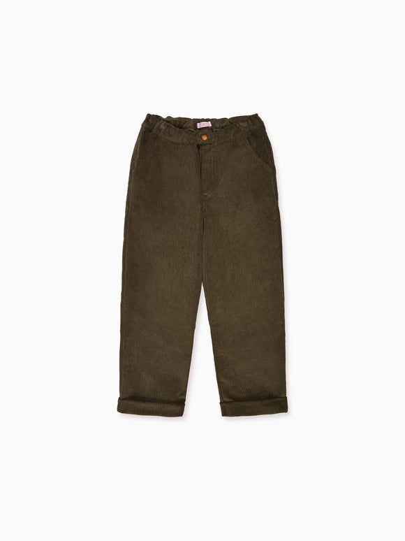 Olive Benito Corduroy Boy Trousers