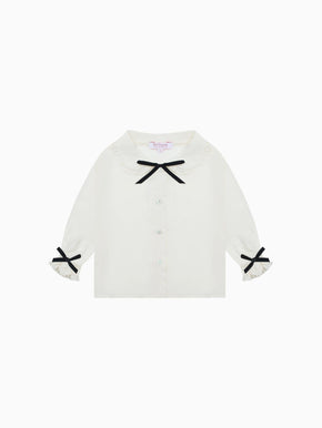 Ivory Betty Long Sleeve Baby Girl Shirt