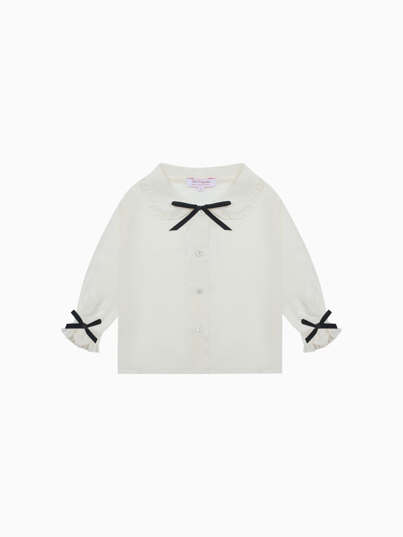 Ivory Betty Long Sleeve Baby Girl Shirt