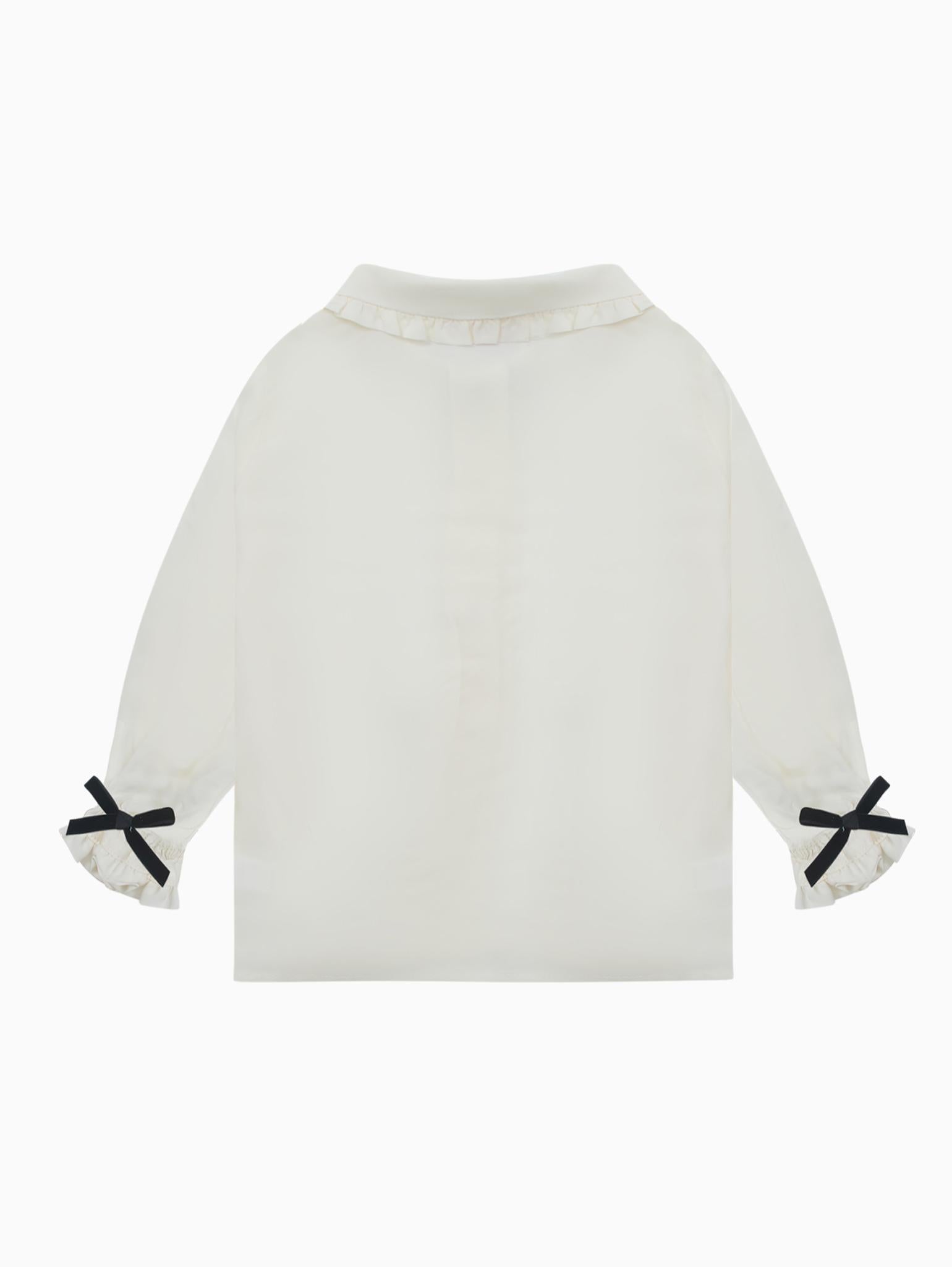 Ivory Betty Long Sleeve Girl Shirt