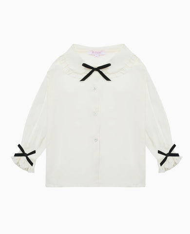 Ivory Betty Long Sleeve Girl Shirt