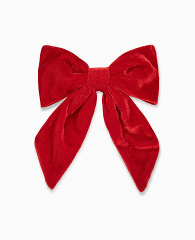 Red Big Velvet Bow Girl Clip