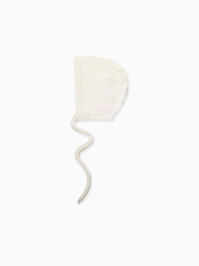 Ivory Bigal Merino Baby Knitted Bonnet