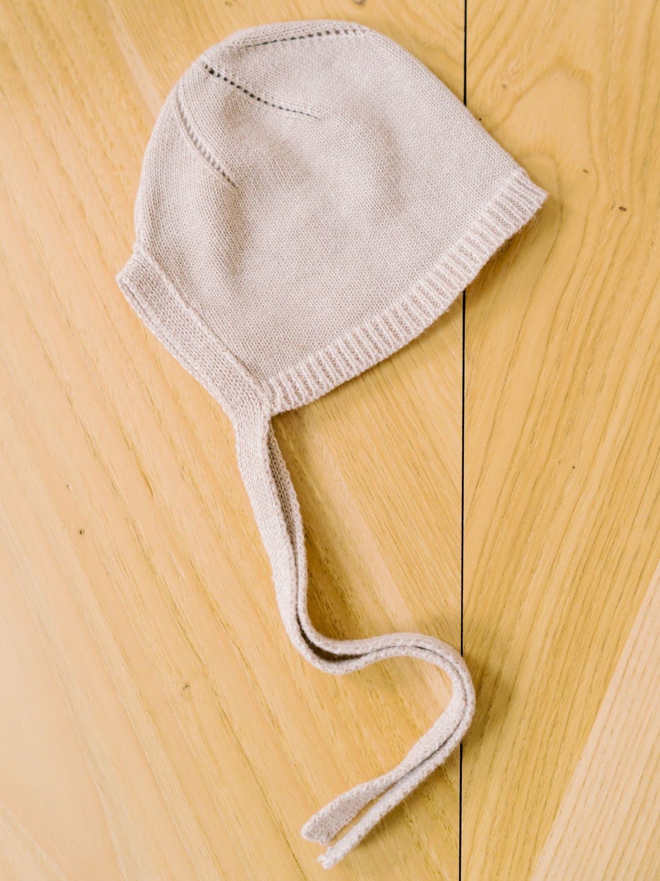 Taupe Bigal Cotton Baby Knitted Bonnet