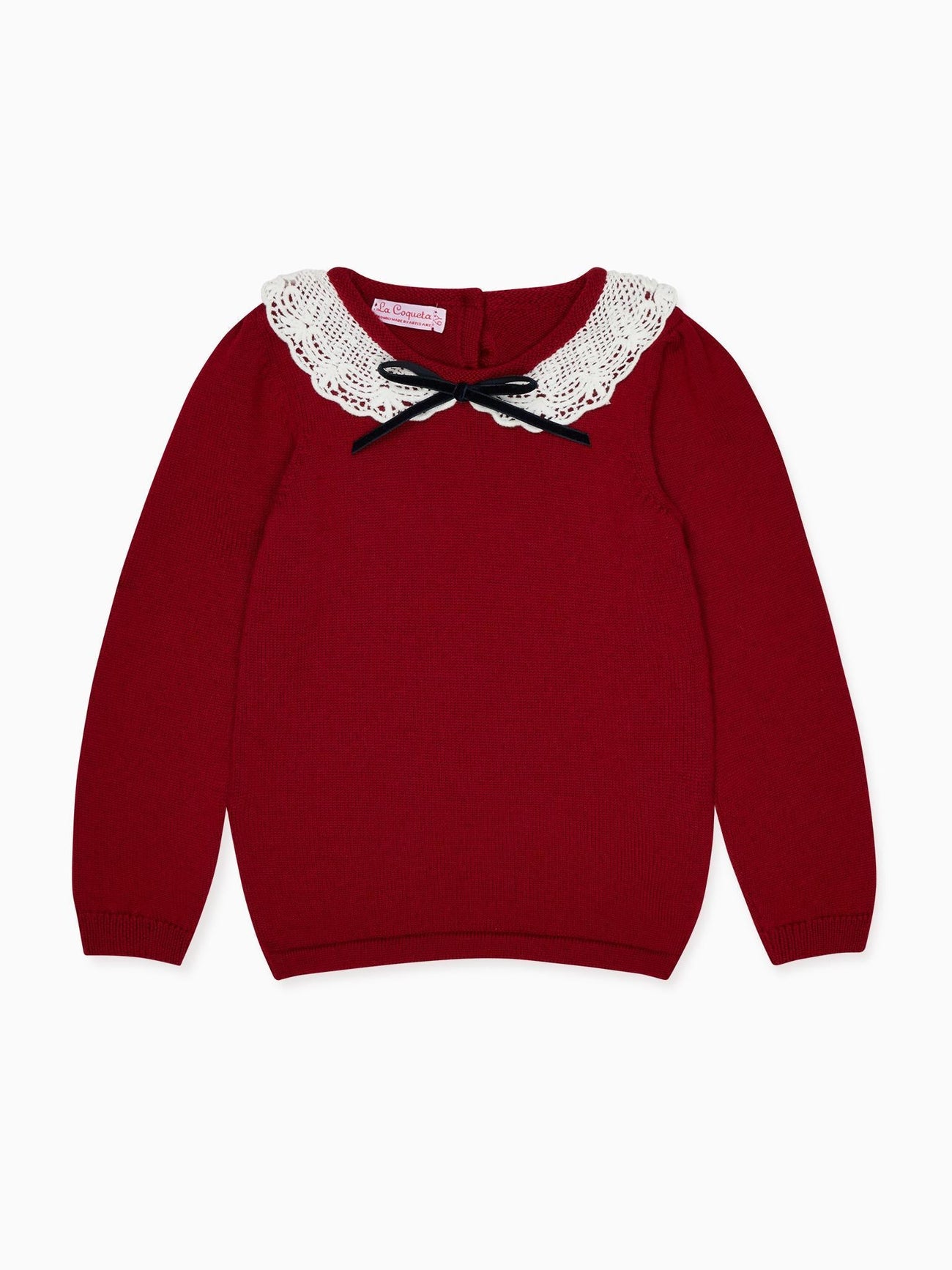 Burgundy Blanca Merino Girl Jumper