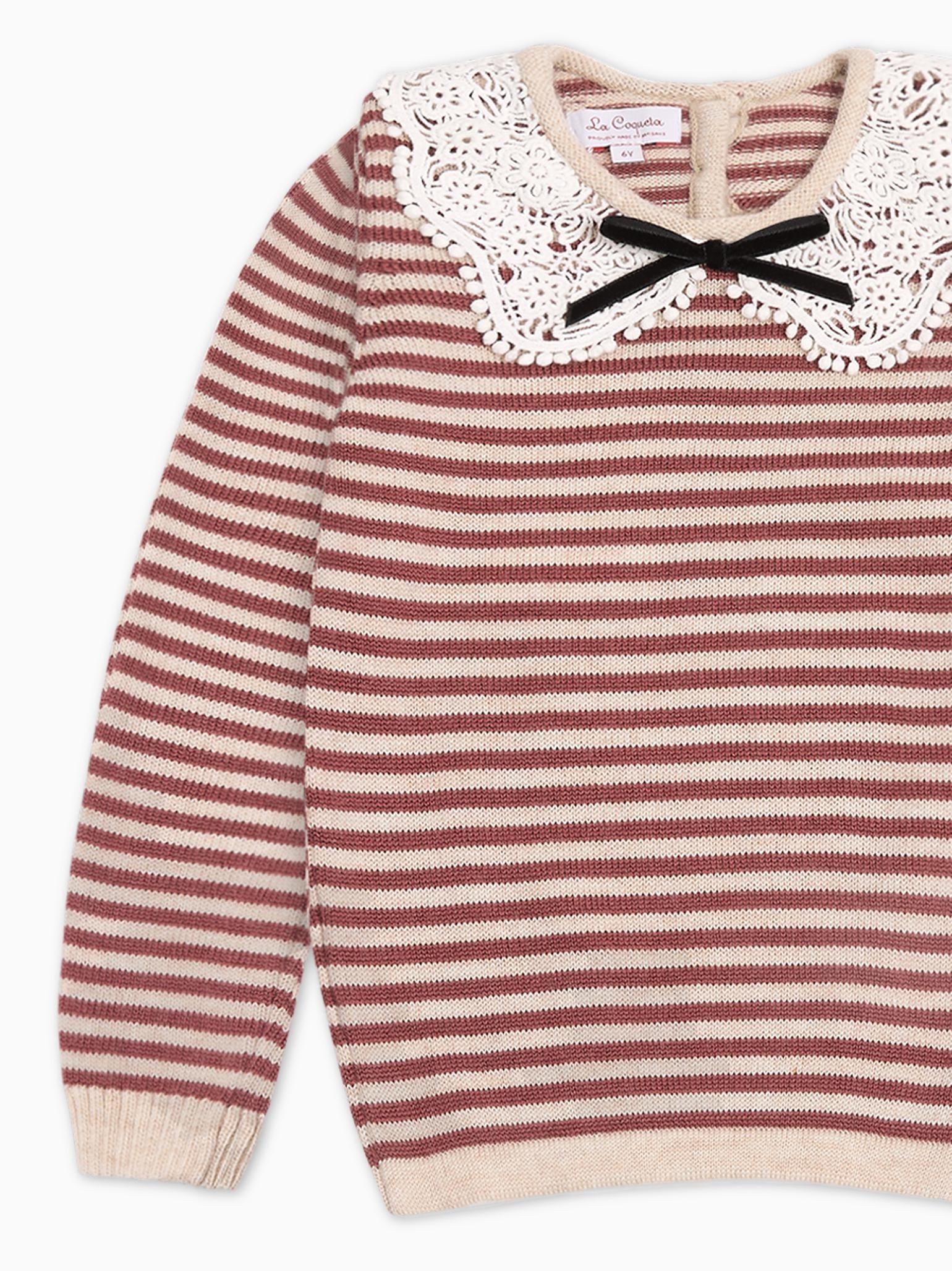 Dark Rose Blanca Merino Girl Jumper
