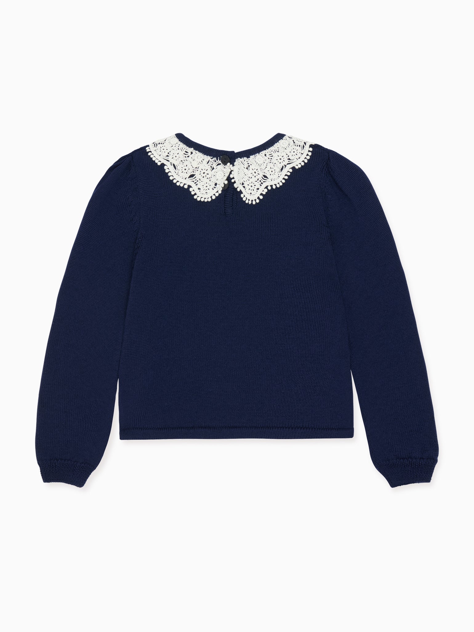 Navy Blanca Merino Girl Jumper