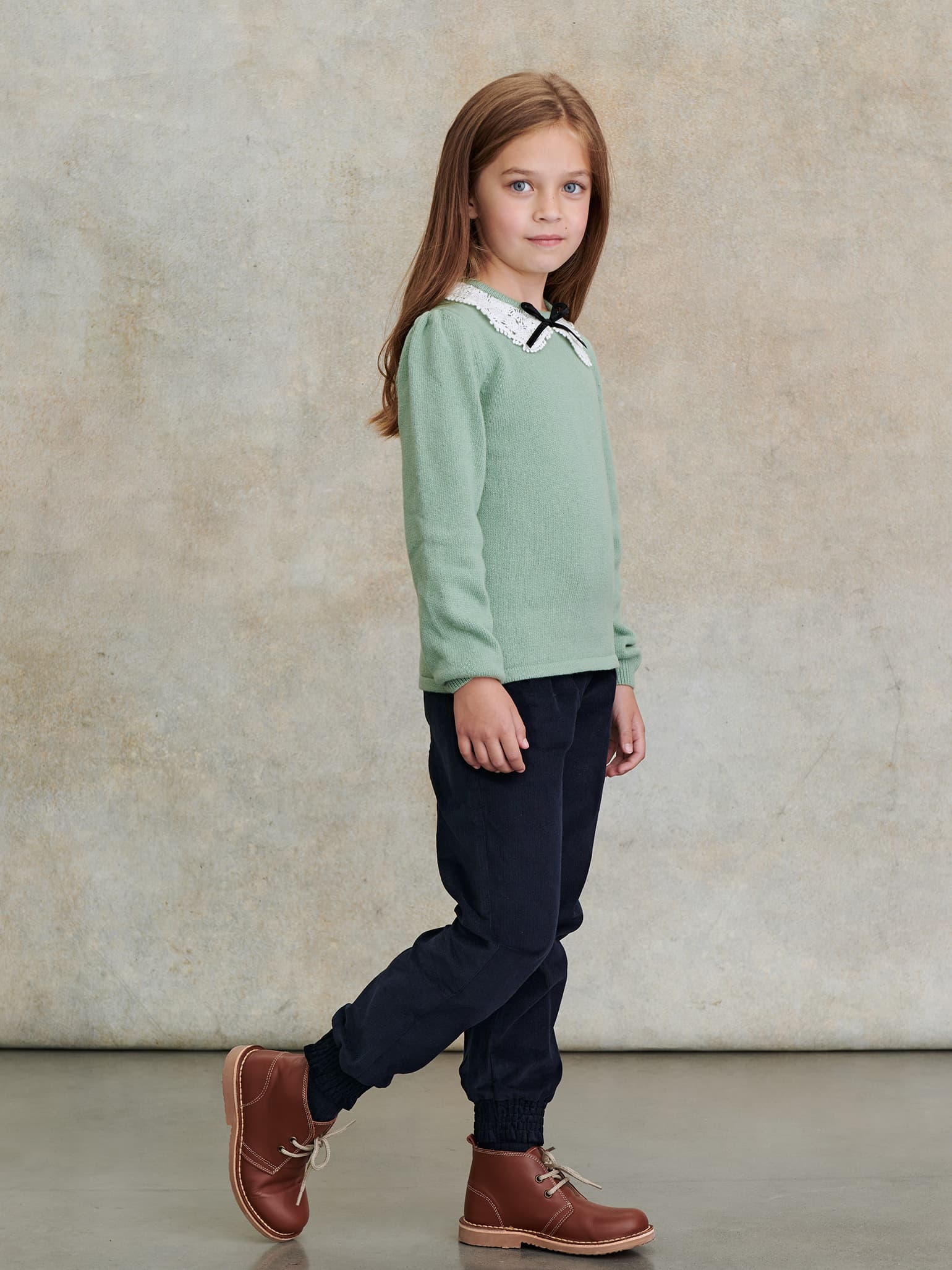 Sage Green Blanca Merino Girl Jumper