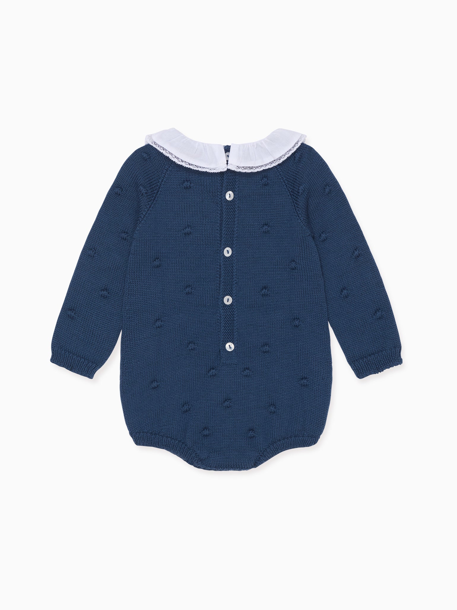 Dark Blue Bolivia Merino Baby Knitted Romper