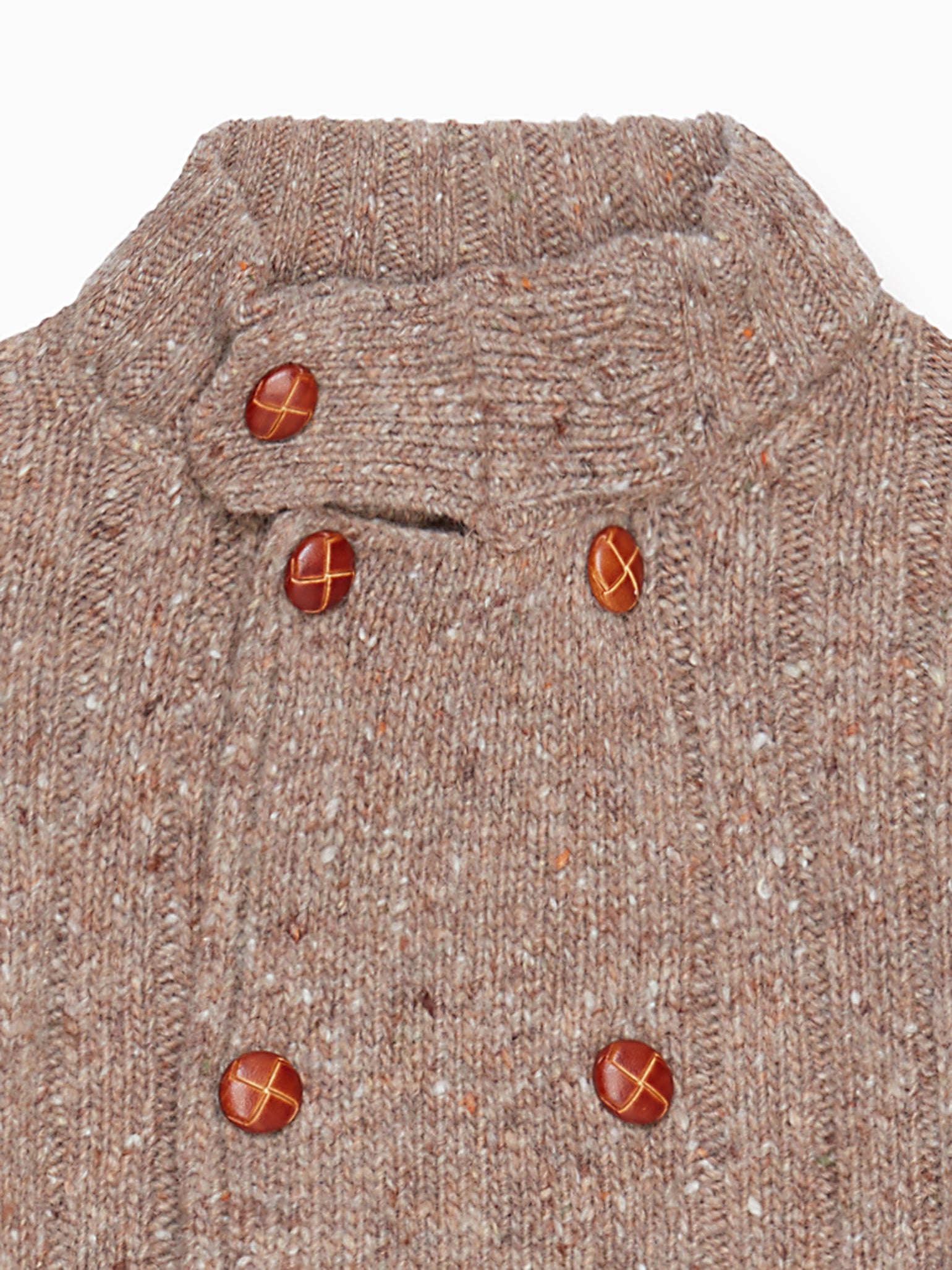 Brown Bolo Merino Boy Cardigan